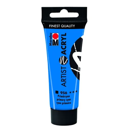 Marabu Artist Acryl, Primärcyan 956, 22 ml