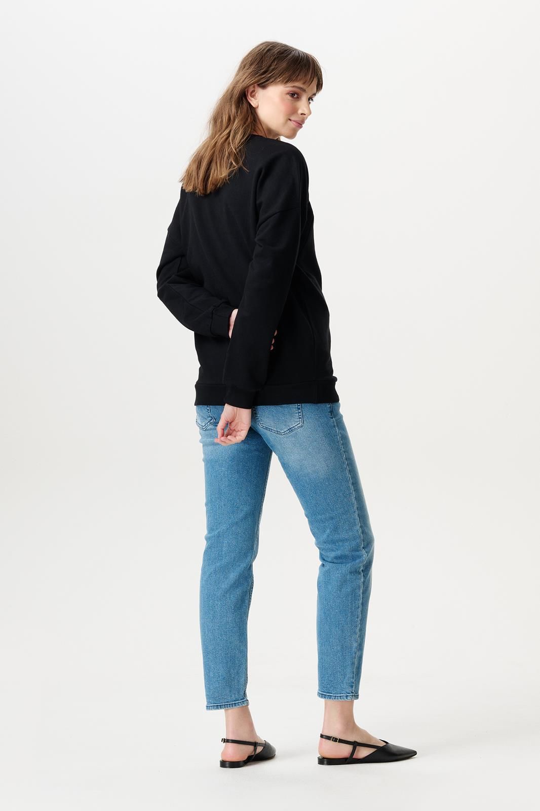 Noppies Maternity Trui met voedingsfunctie Lesy - Black