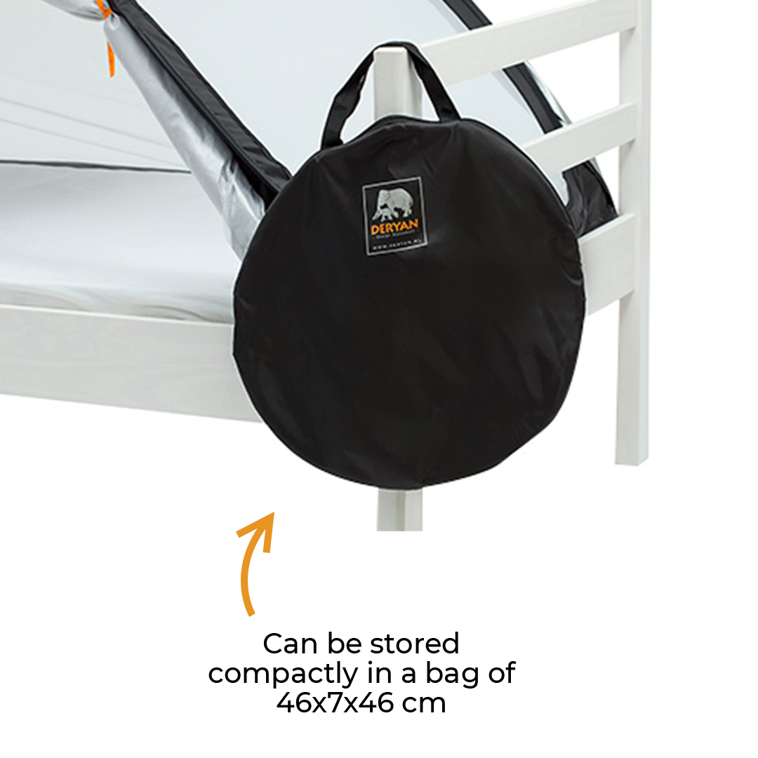 Deryan Luxe Grijs Pop Up Bedtent Klamboe