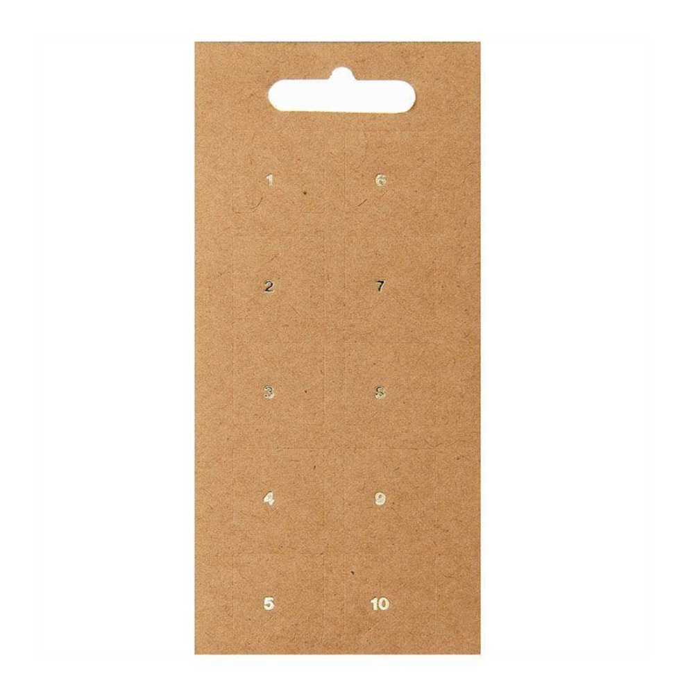 10 feuilles d'autocollants registre papier kraft