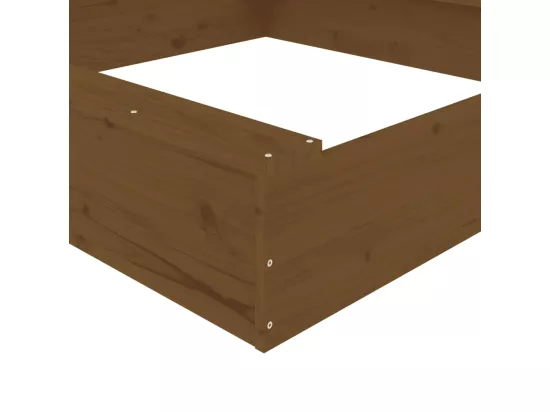 Bac à sable jeu bois marron 111 x 111 x 20 cm 02_0041523