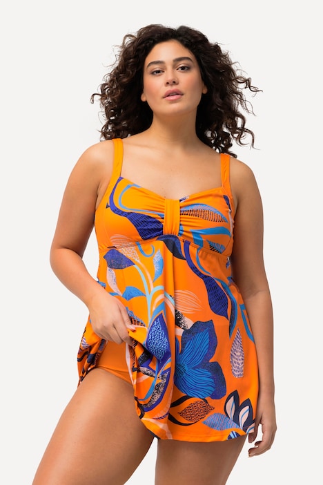 Badekleid, Blüten, Softcups, Zierband