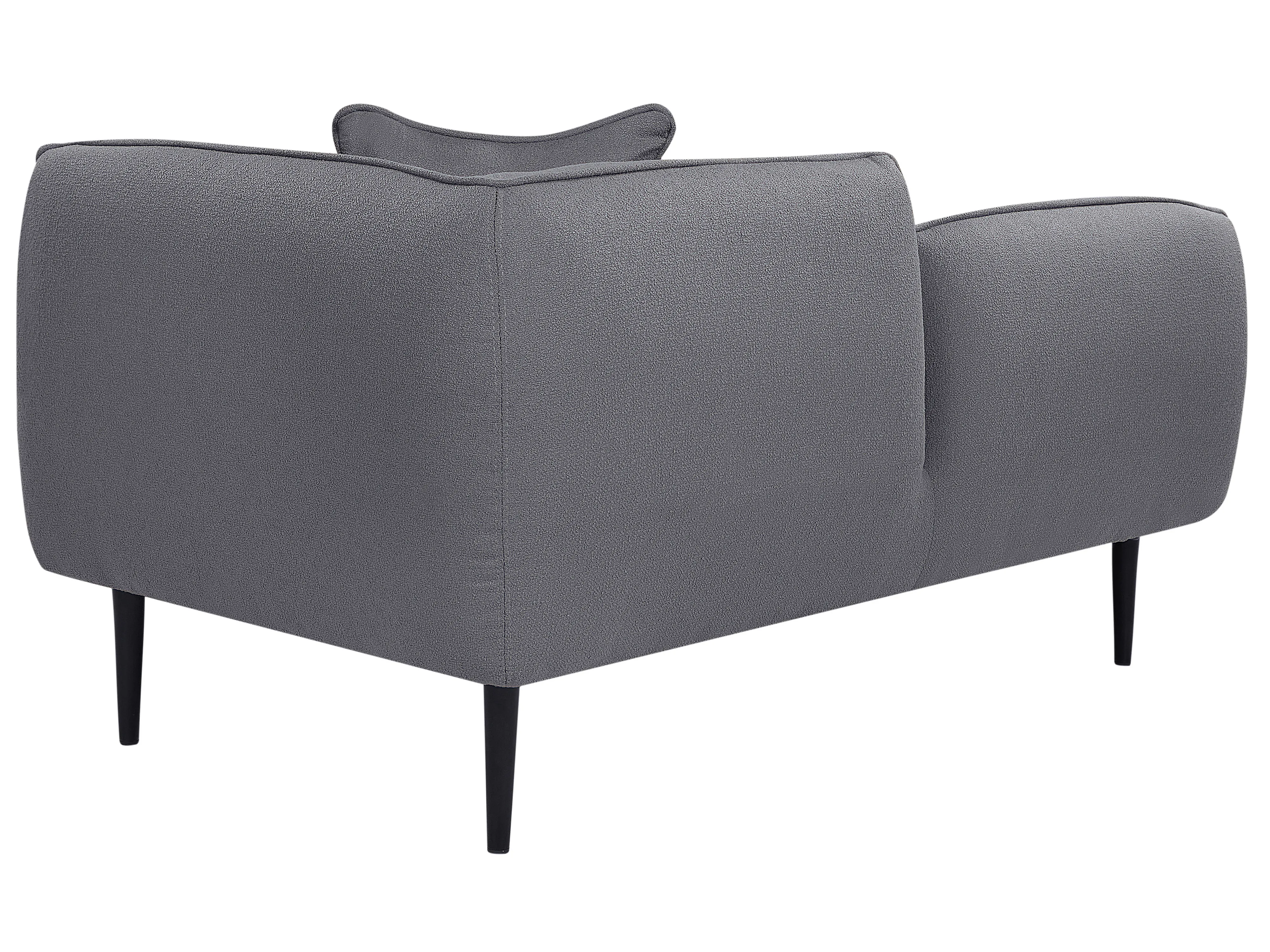 Rechtszijdige chaise longue CHEVANNES Bouclé Donkergrijs