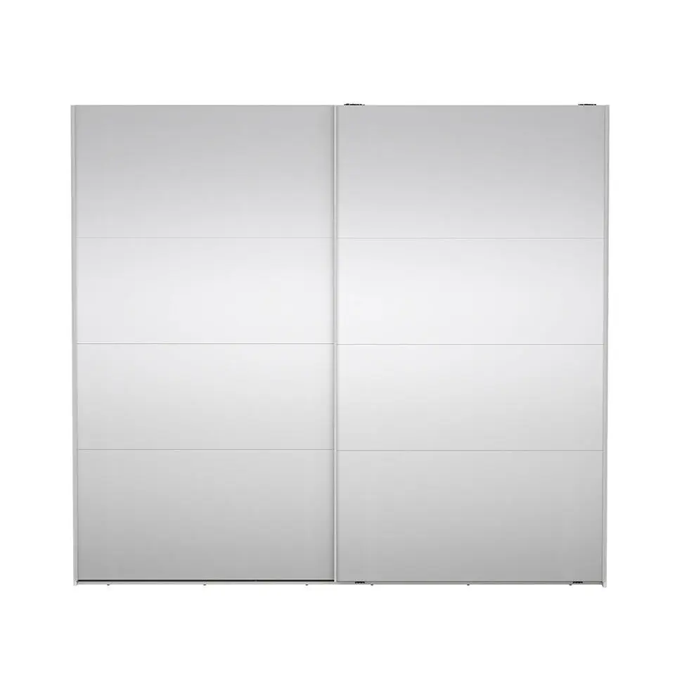Hioshop Catania schuifdeurkast 2 deuren met spiegel 245x220cm wit