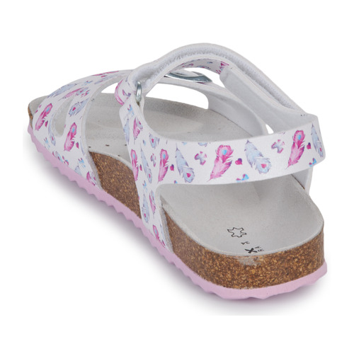 Geox - J ADRIEL GIRL - Blanc / Argenté
