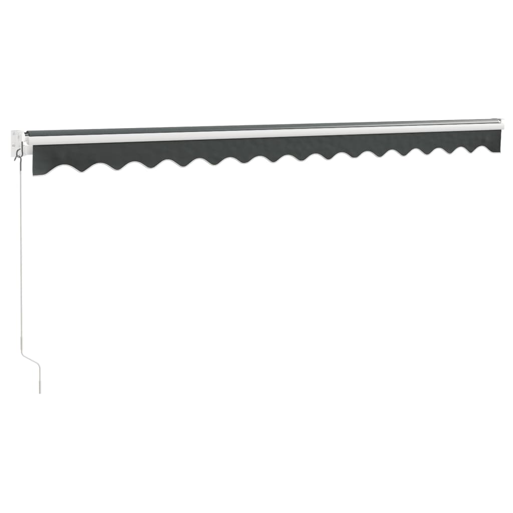 Auvent rétractable anthracite 4,5x3 m tissu et aluminium