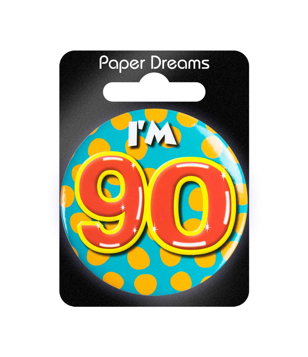 I'm 90 Button 90 Jaar 5,5cm