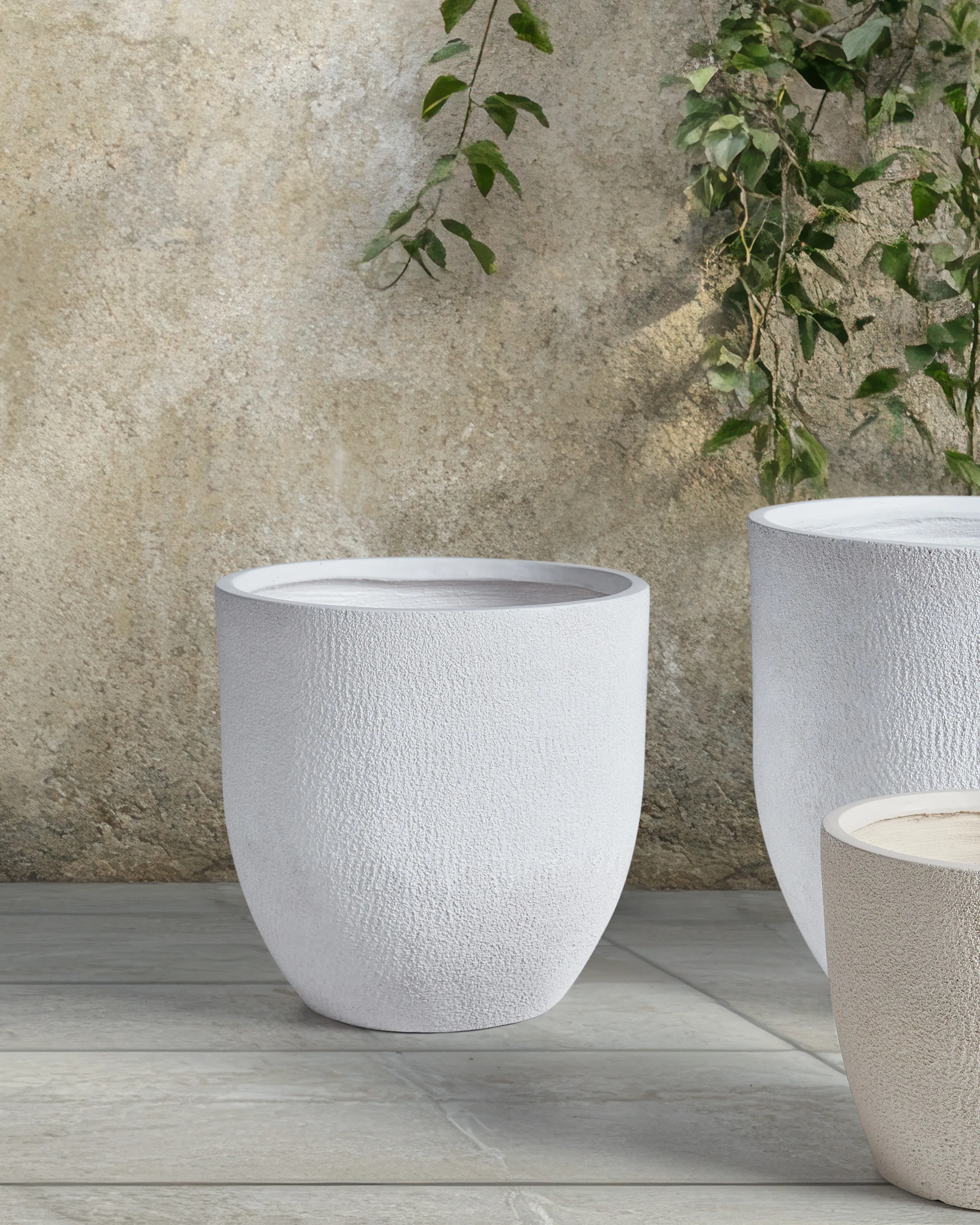 Bloempot KANNIA 46 cm Wit
