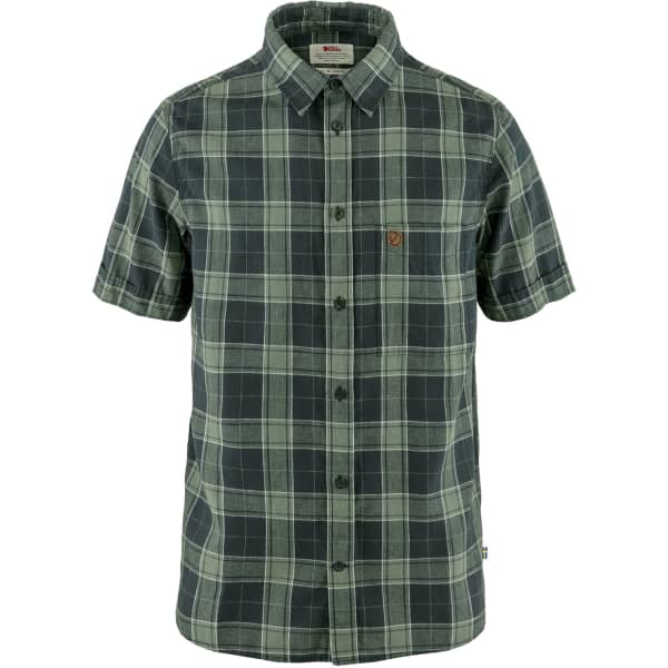 Chemise randonnée FJALLRAVEN OVIK TRAVEL SHIRT SS M DARK NAVY-PATINA GREEN