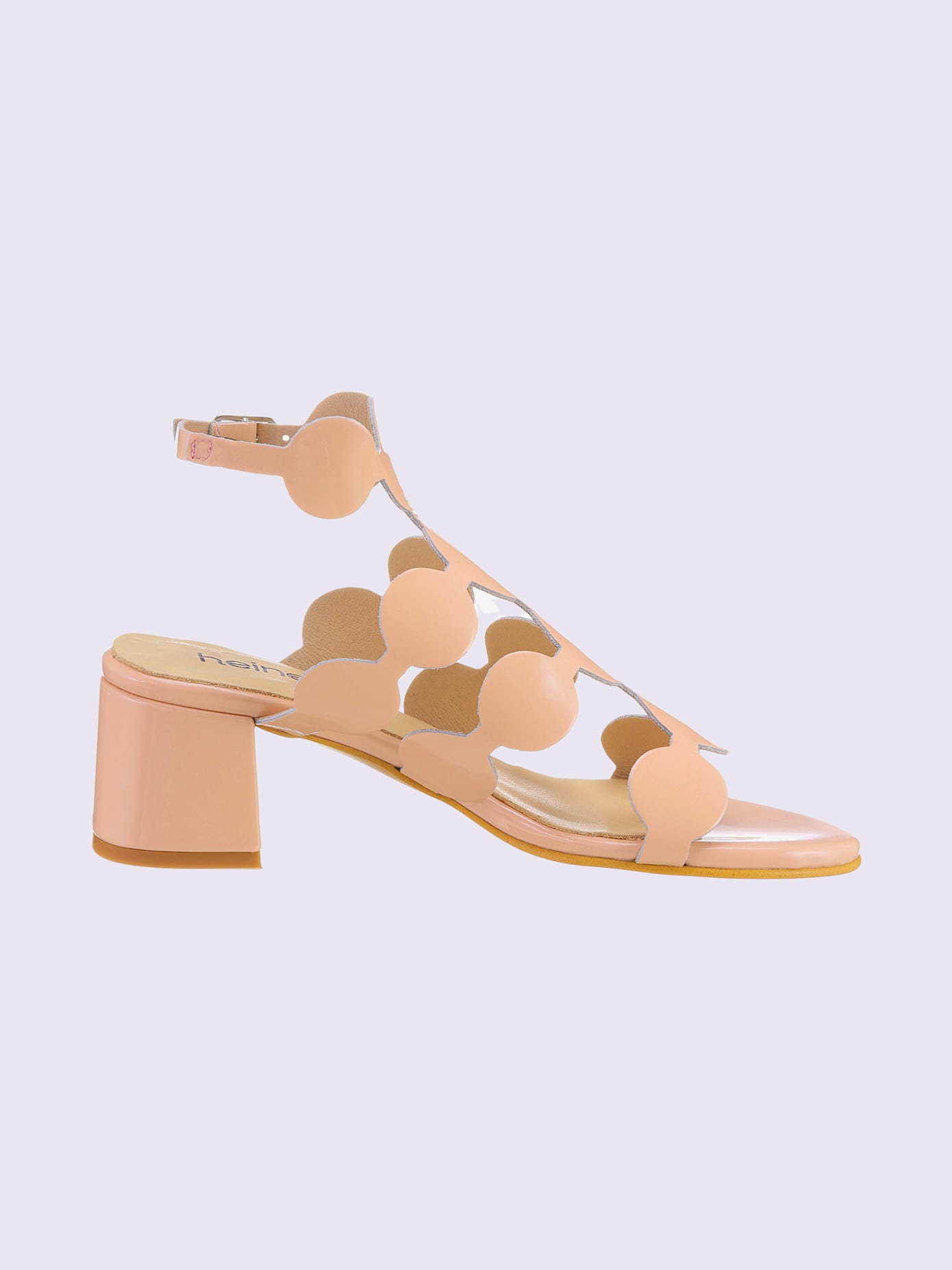 Sandales cuir de vache verni