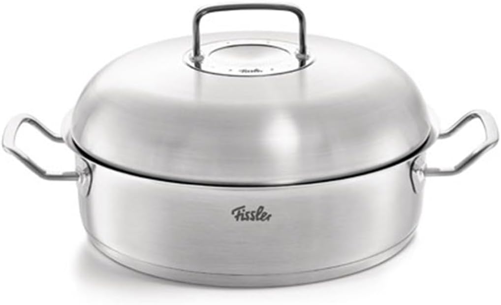 Fissler Original-Profi Collection/Edelstahl-Bräter (4,8 L - Ø 28 cm) Schmortopf rund, Bratentopf mit Metall-Deckel - Induktion
