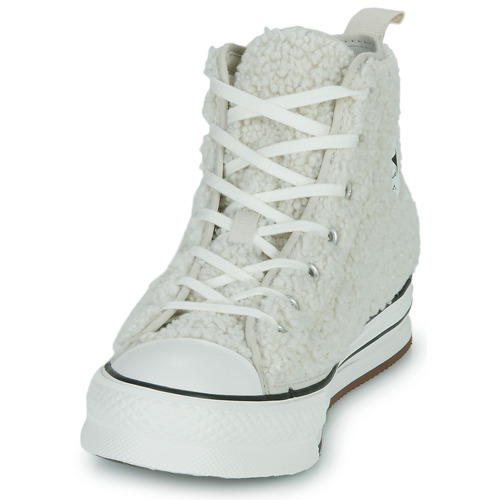 Converse - Chuck Taylor All Star Eva Lift Platform Sherpa Hi - Blanc