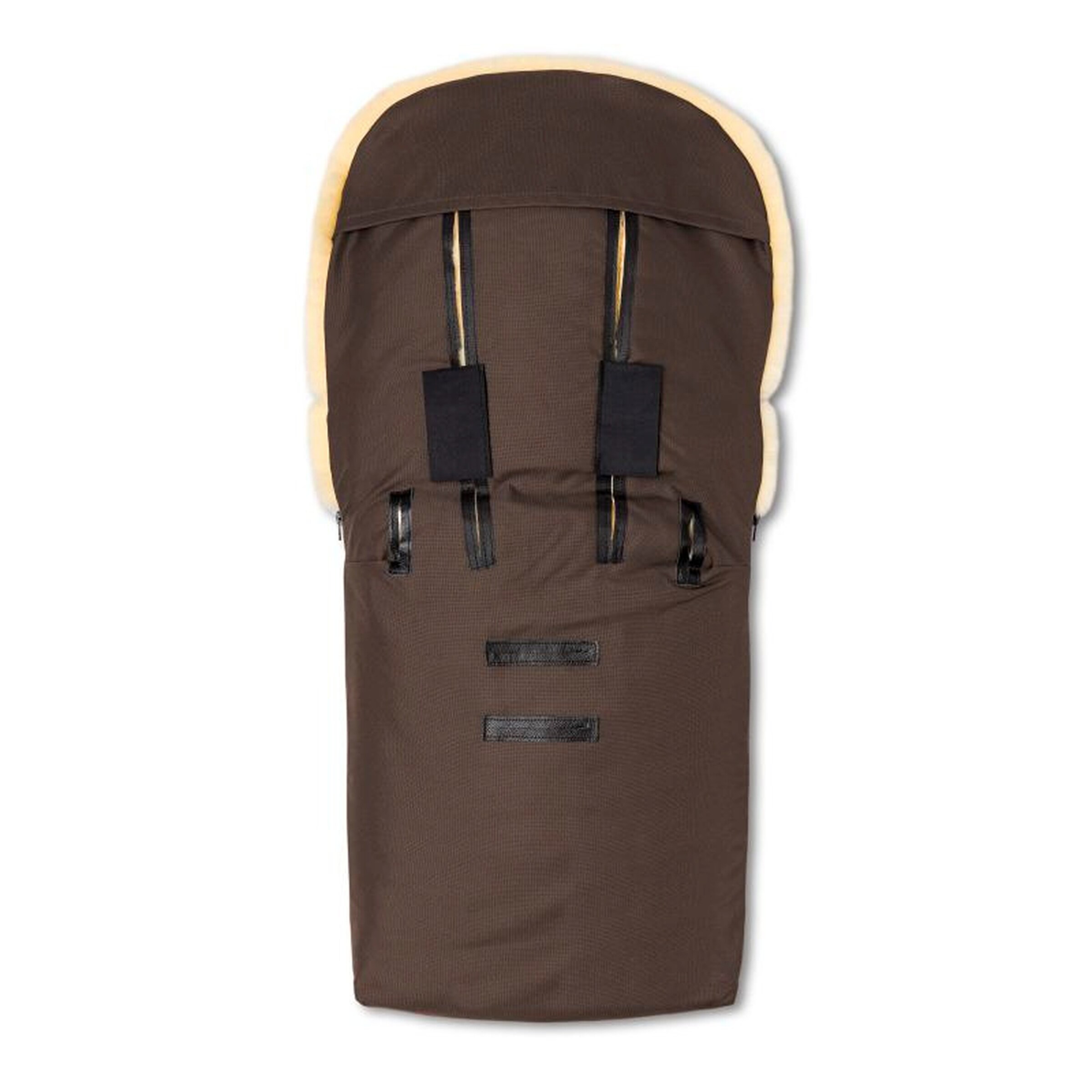 Hofbrucker Kinderwagen Lammfell-Fußsack Putzi Braun
