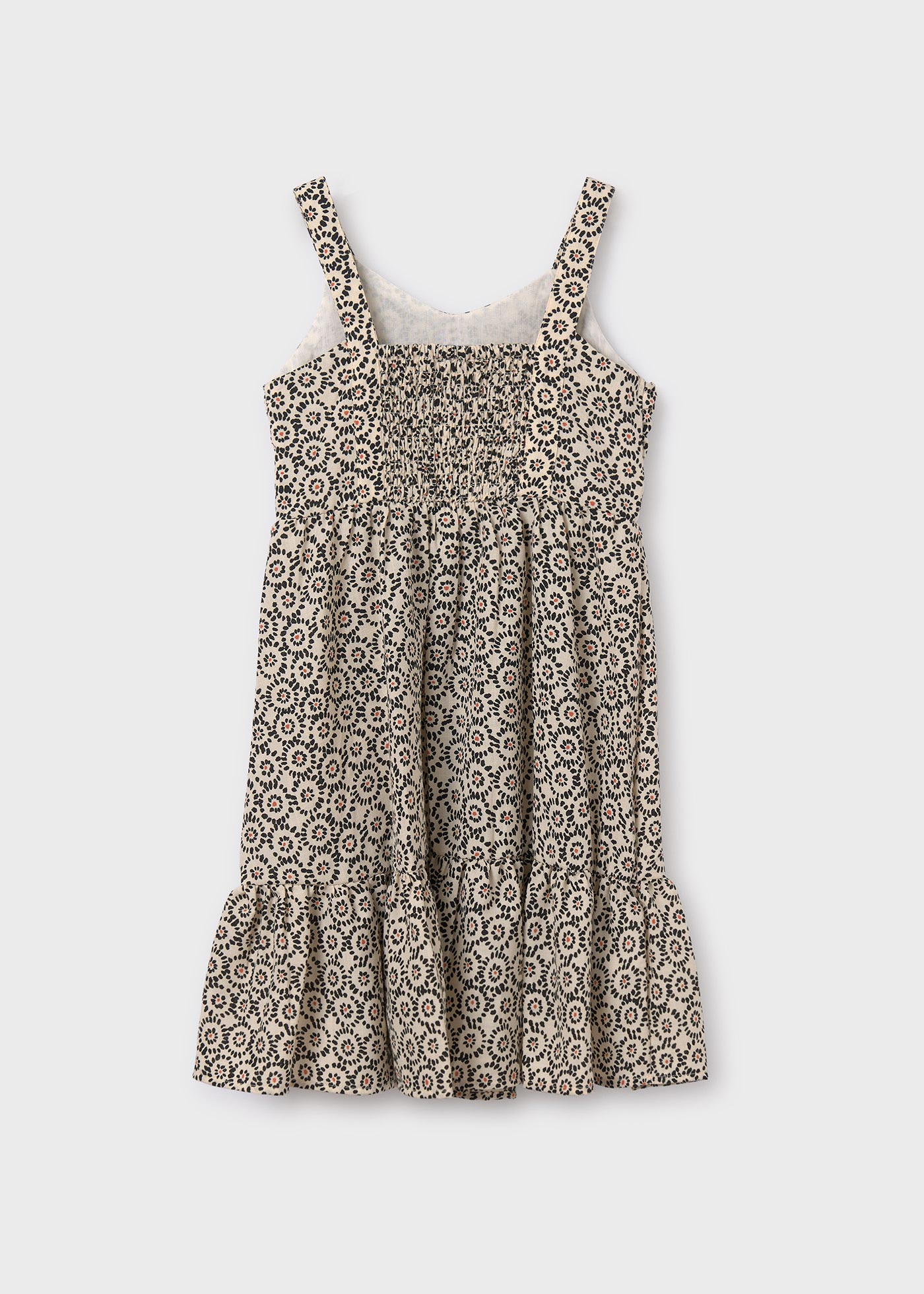 Vestido infantil com laço estampado
