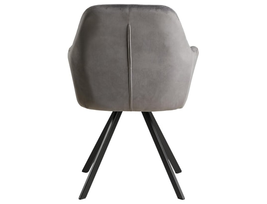 HOMESTYLE4U - Meuble de rangement enfant Chaise de salle à manger moderne velours - couleur gris