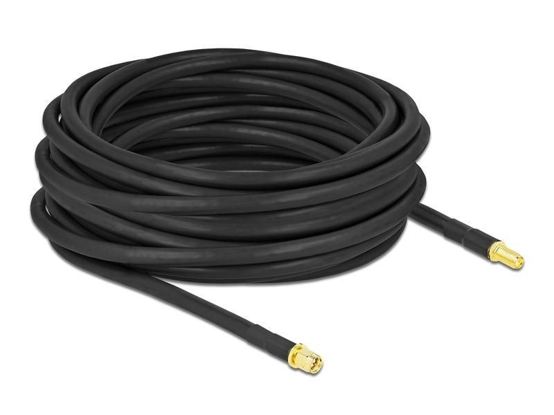 Delock Antennenkabel LTE/5G, LMR/CFD300 SMA zu SMA, 10 m Antennenkabel SMA Stecker zu SMA Buchse LMR/CFD300 10 m low loss
