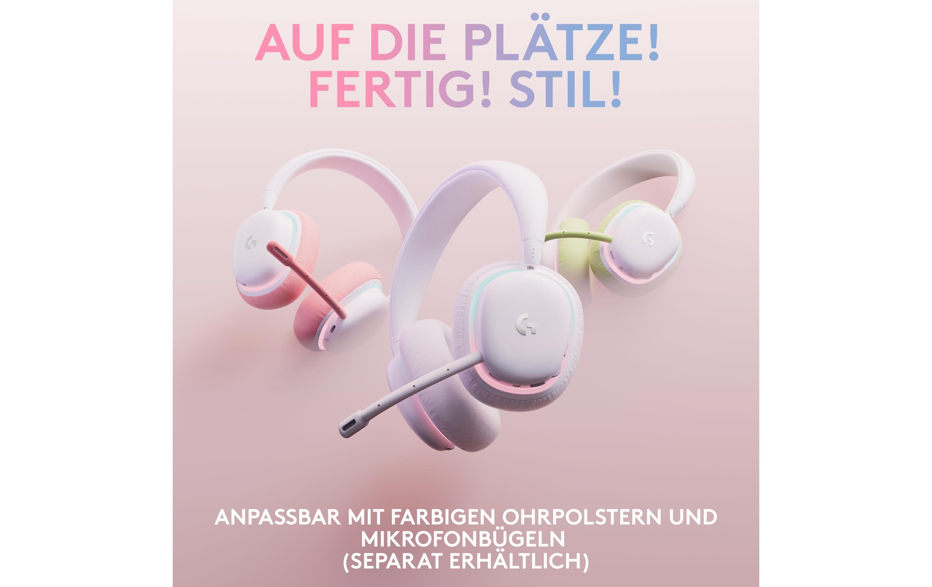 Headset G735 Weiss<br>Kabelloses Gaming-Headset mit Lightspeed-Empfänger und dezenter RGB-Beleuchtung