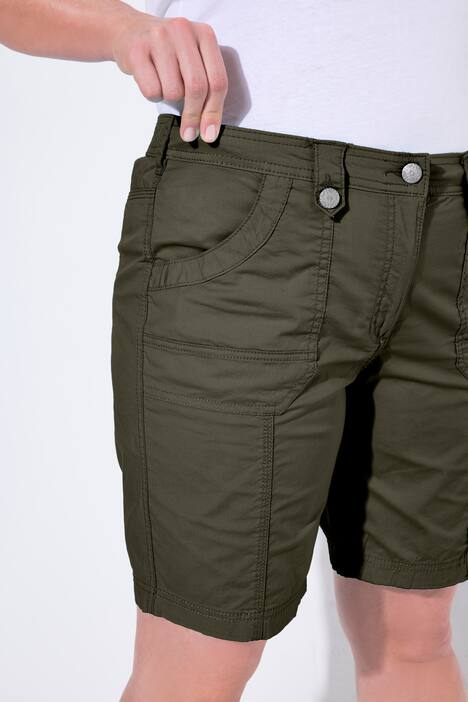 Cargo-Bermuda, Komfortbund, 4-Pocket-Schnitt, khaki