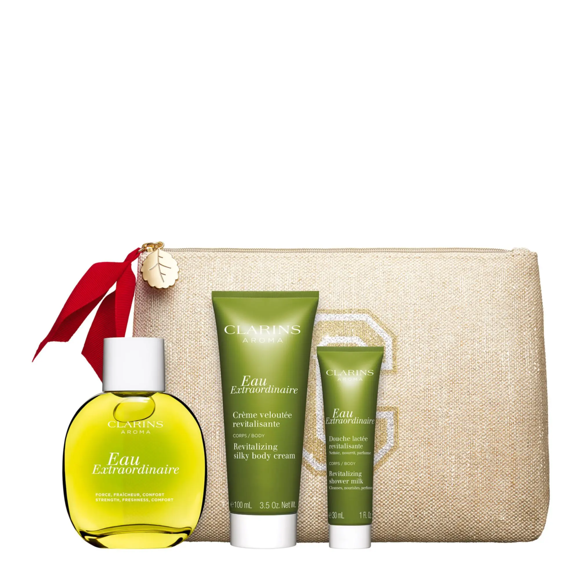 Clarins - Coffret Eau Extraordinaire Rituel Revitalisant Soin Corps Force, Fraîcheur & Confort- Femme