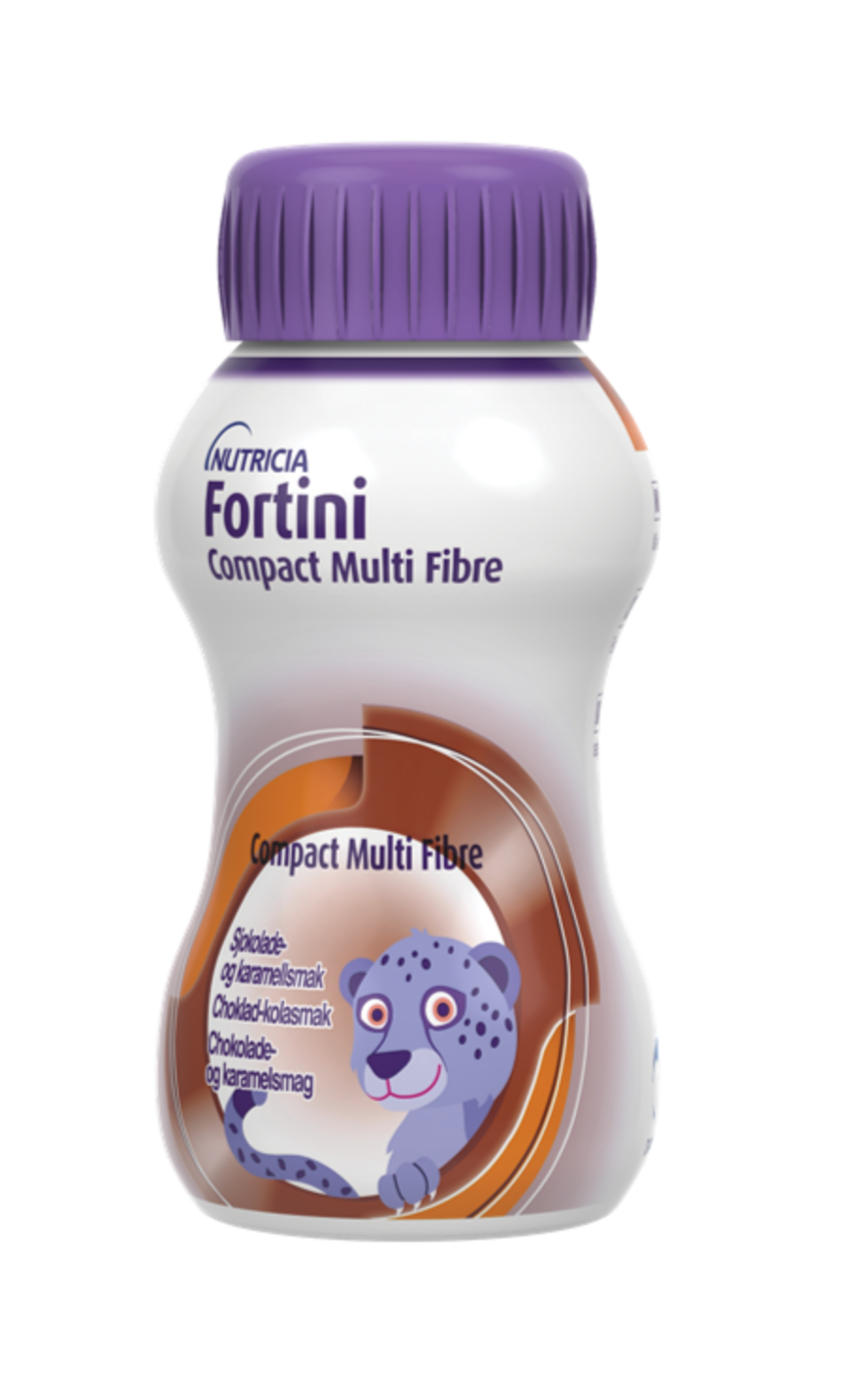 Fortini Compact MultiFibre næringsdrikk sjokolade/karamell 4x125 ml