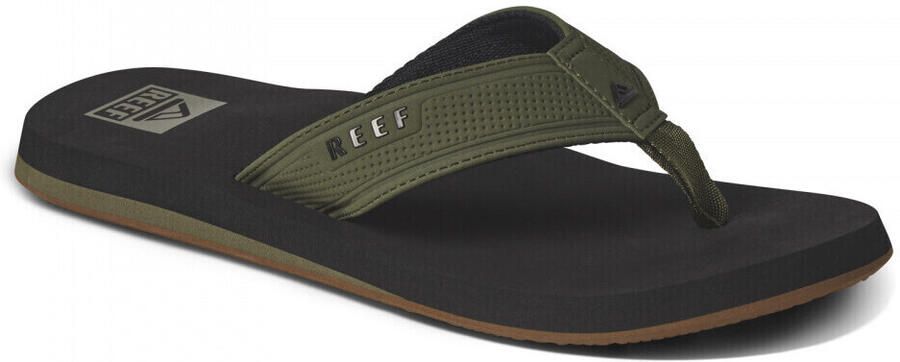 Reef The layback Black Olive Heren Slippers Teenslippers Groen
