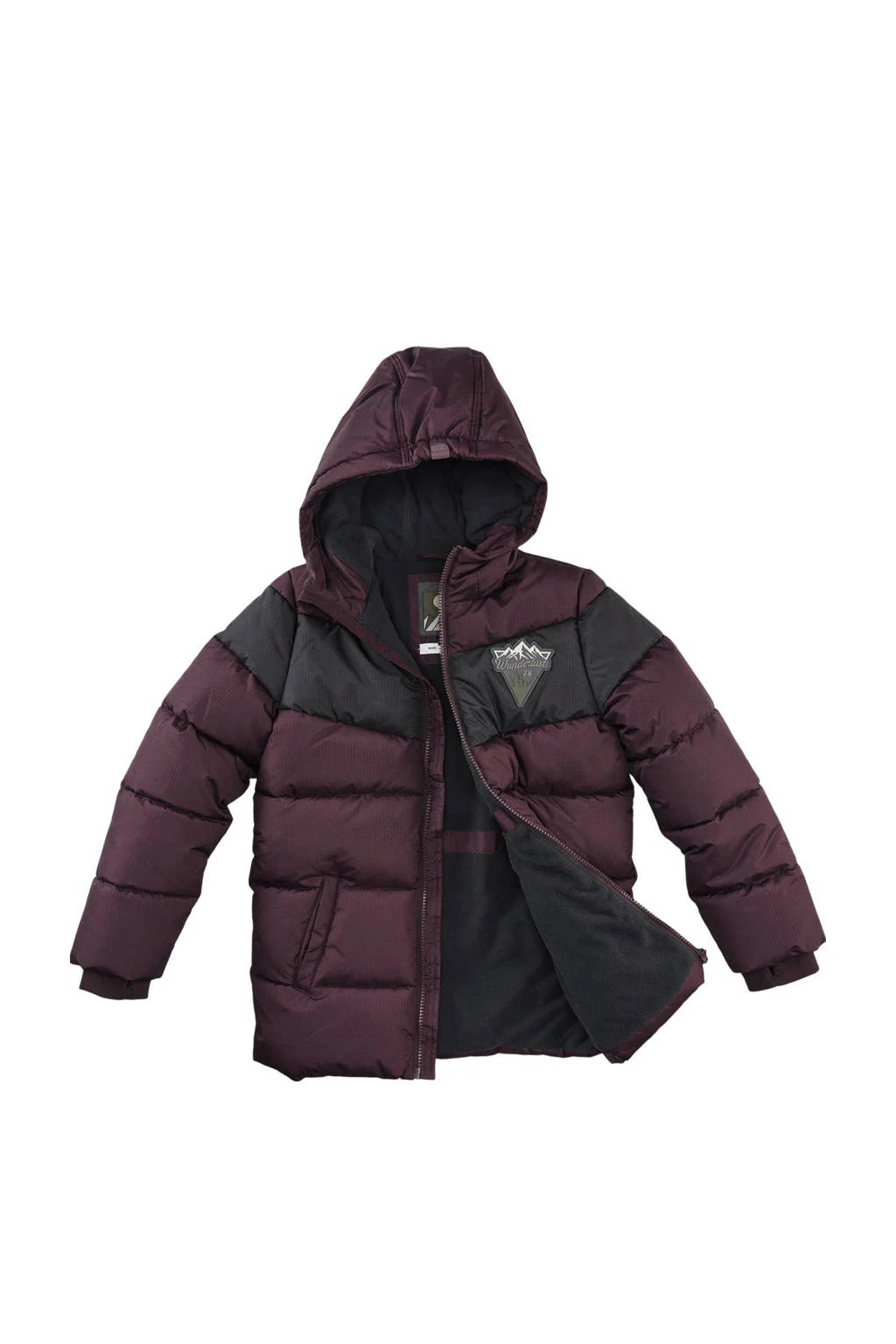 Z8 gewatteerde winterjas Bodi aubergine/zwart