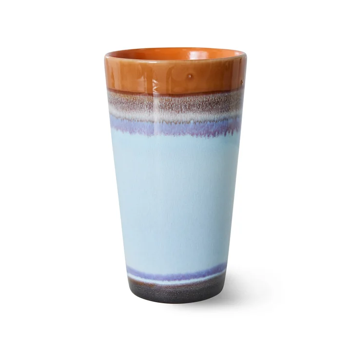 HKliving - 70's Latte Macchiato Becher, 280 ml, ash