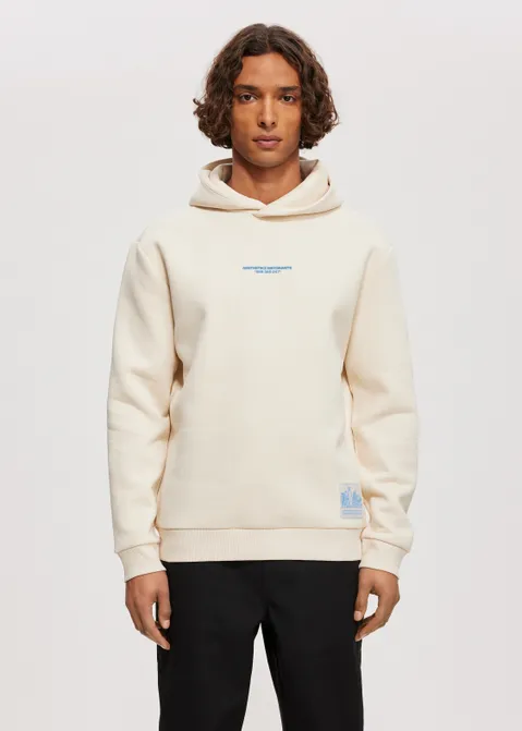 Hoodie met print ristorante off-white (CREME.L)