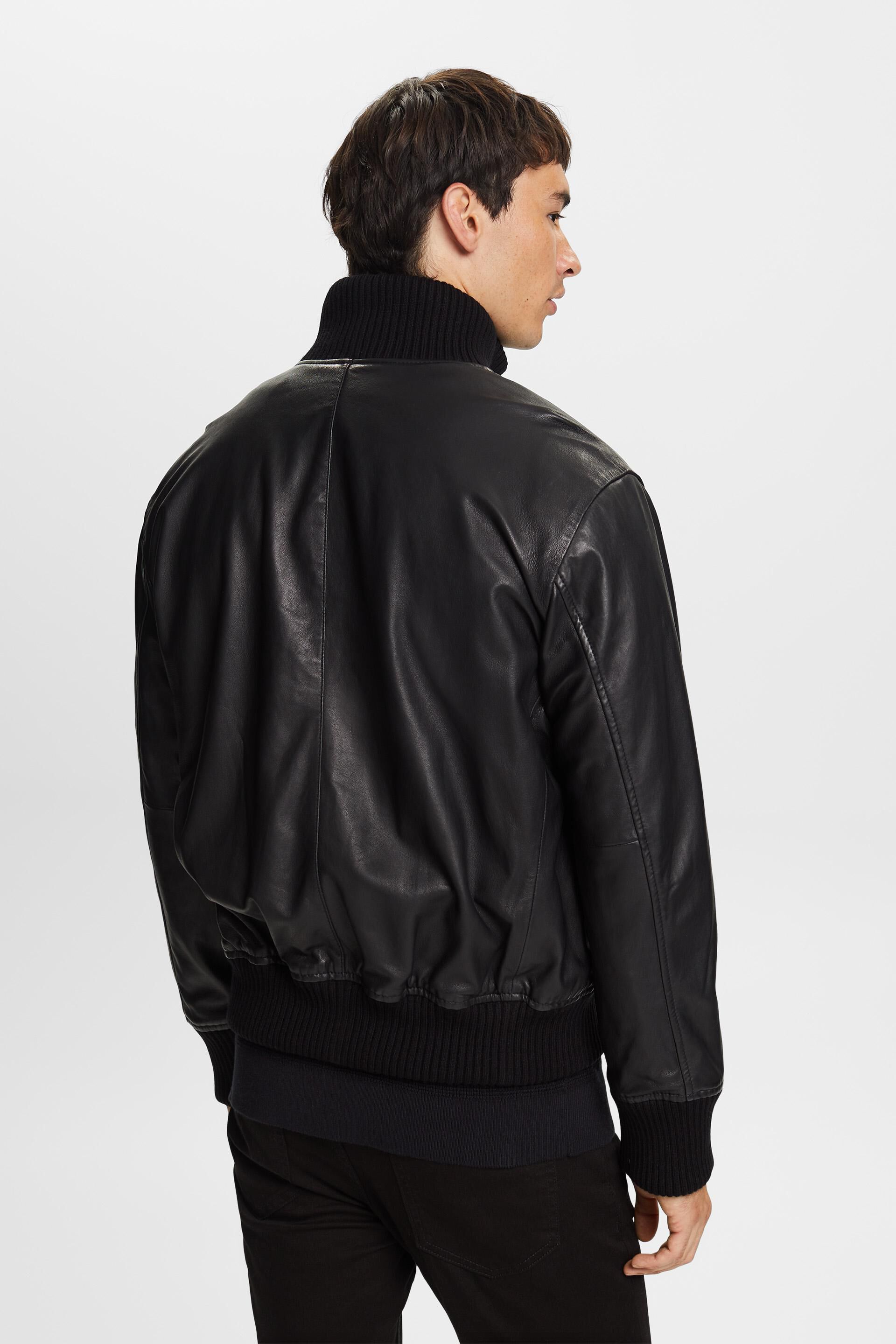 Blouson bombardier en cuir