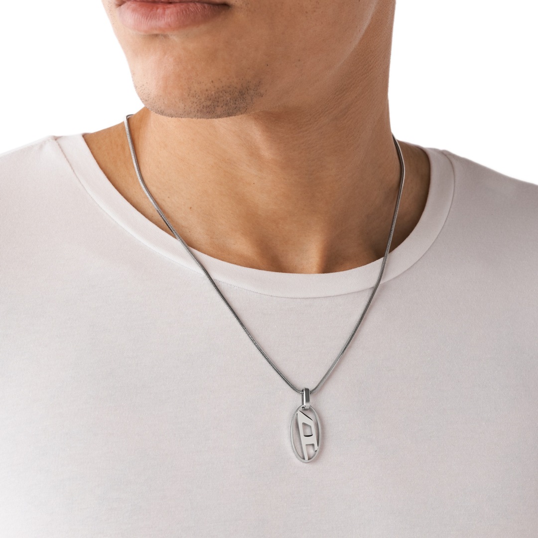 Diesel Halskette Single Pendant Steel