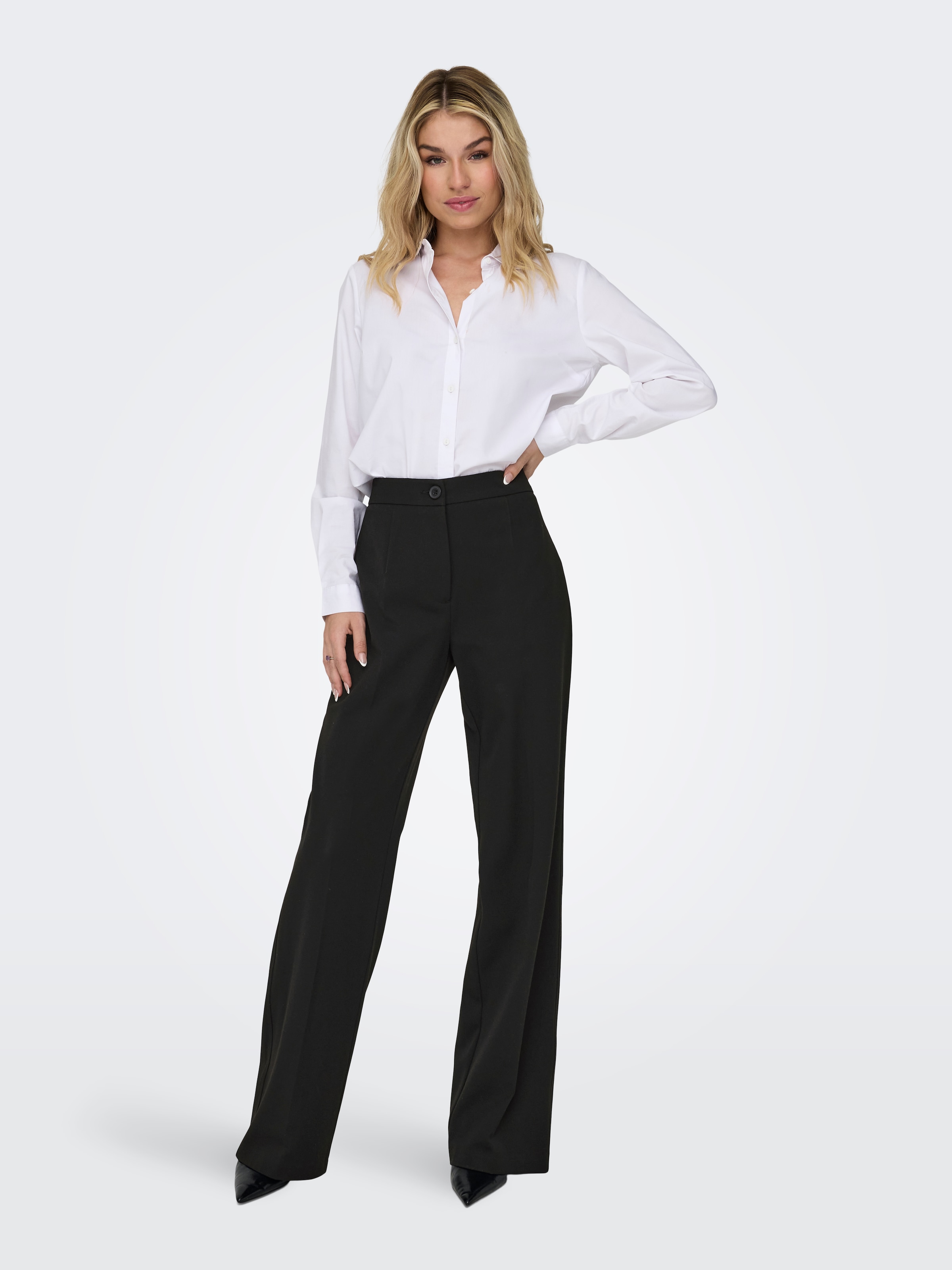 ONLY Anzughose »ONLMIA – Anzughose mit hoher Taille und Stretch«  gerade Form, modisch, Materialmix, Web