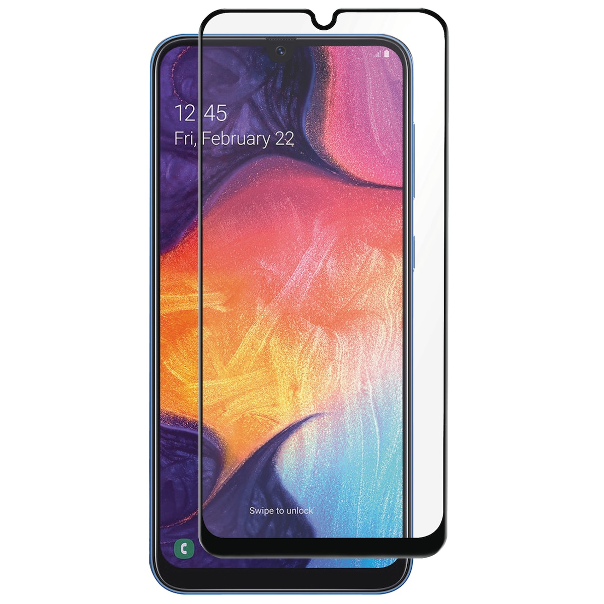 Panzer Full-Fit Samsung Galaxy A50 skjermbeskytter(sort)