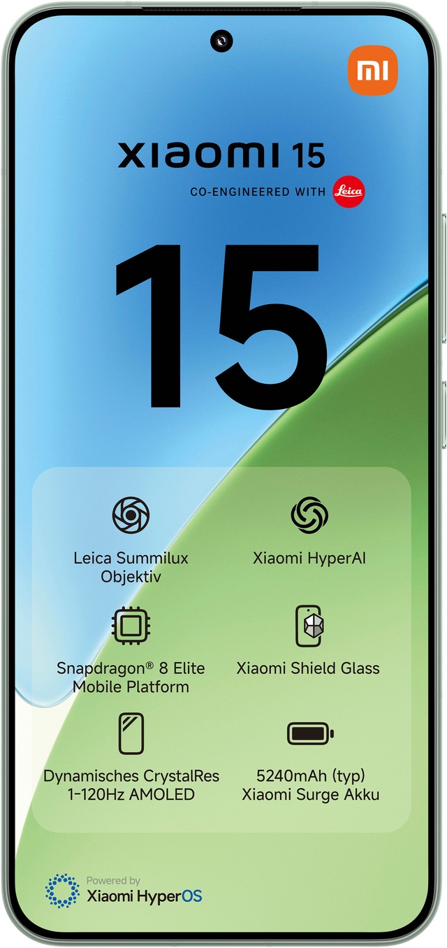 Xiaomi Smartphone »15 12+512GB« Grün
