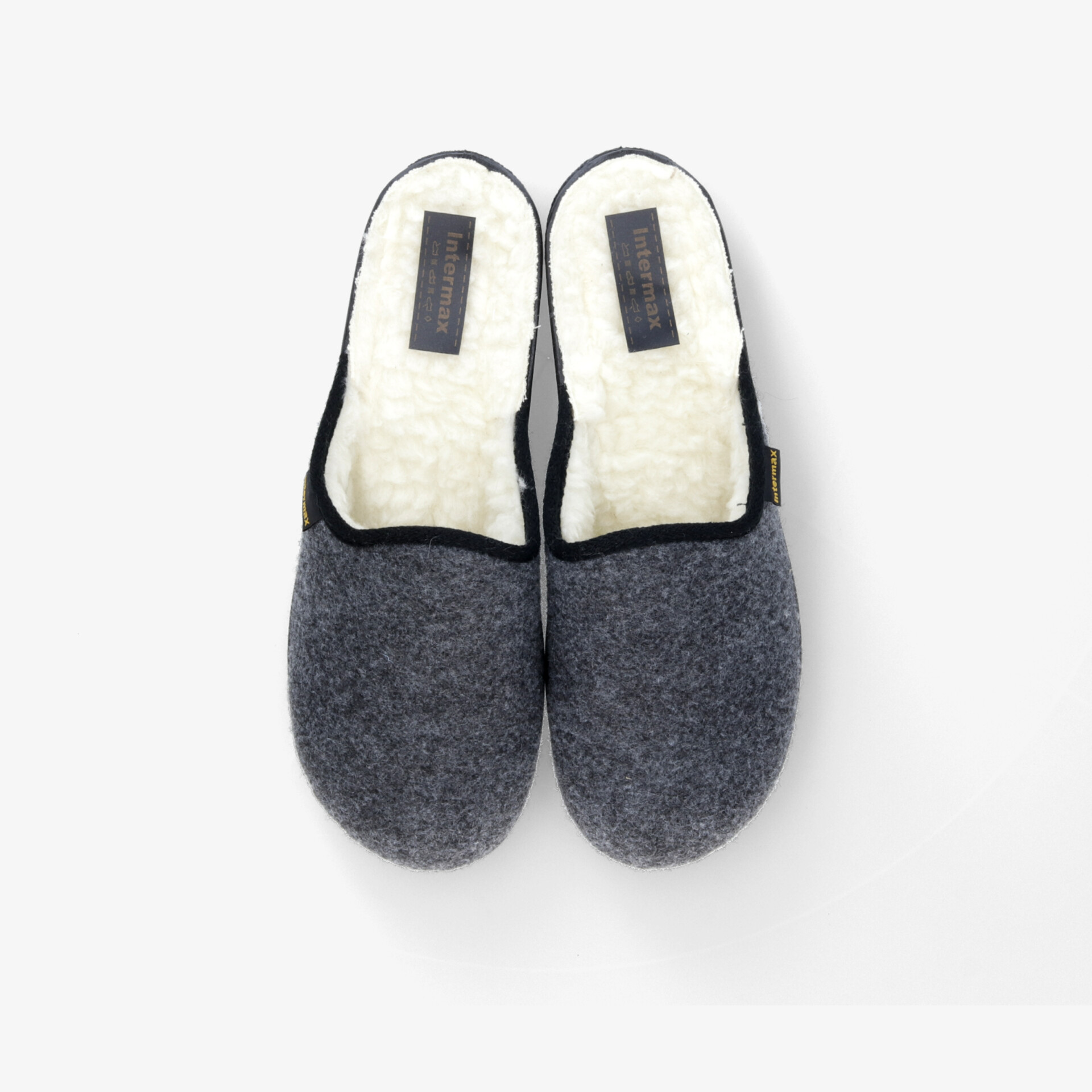 INTERMAX Herren Hausschuhe grau – Bequeme Hausschuhe bei reno.de
