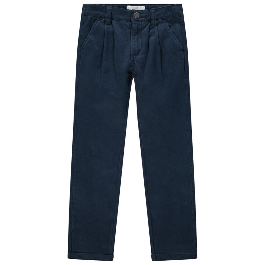 Pantalon chino uni - Bleu marine