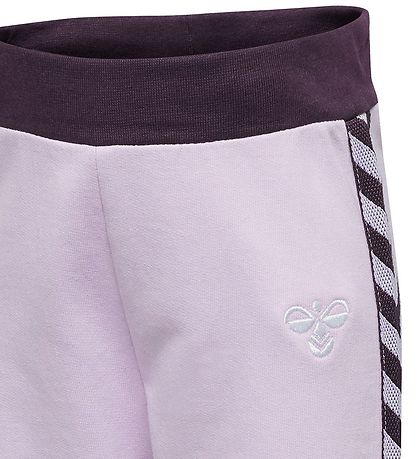 Hummel Sweatpants - HMLGro - Lilla/Rosa m. Vinkler