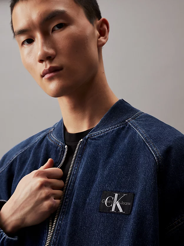 Jaqueta bomber unissex em jeans