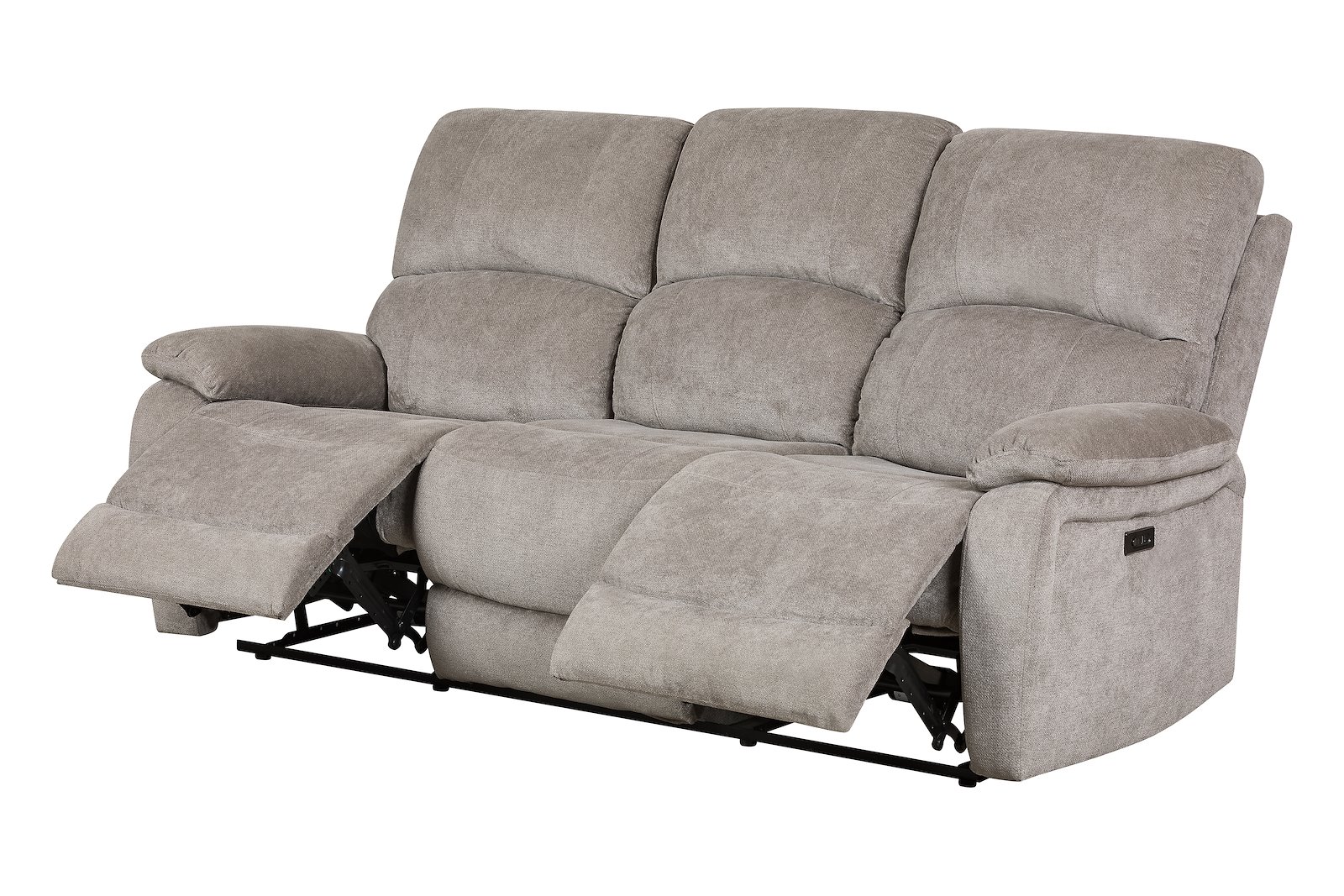 Denver 3-seter recliner elektrisk Tekstil Slowly Beige