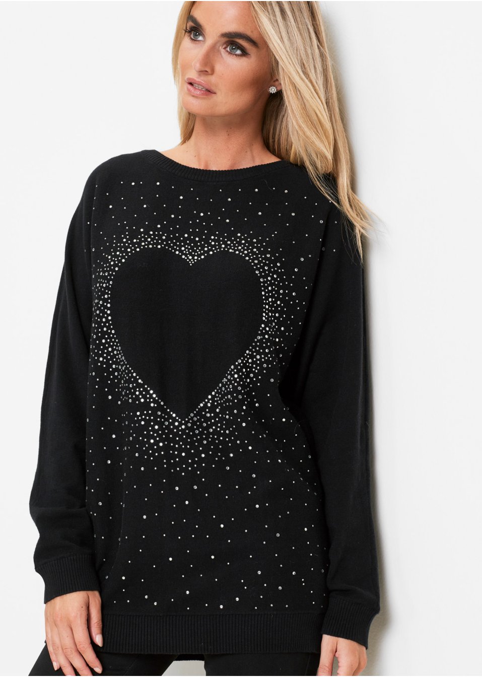 Pull uni avec strass