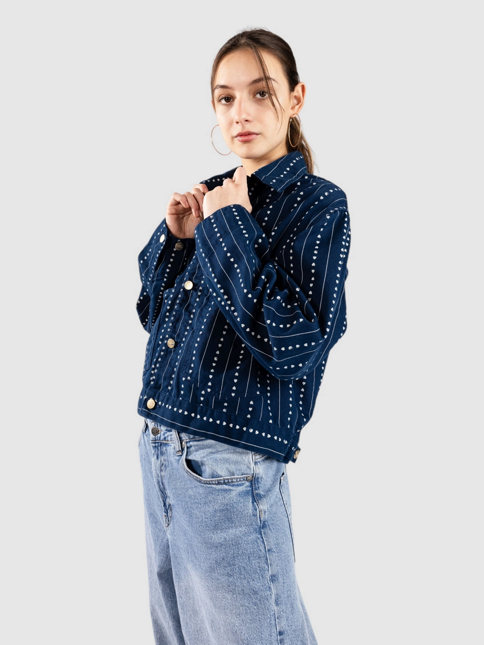 Carhartt WIP Drewe Jacket heart c pinstrink/nat/rin