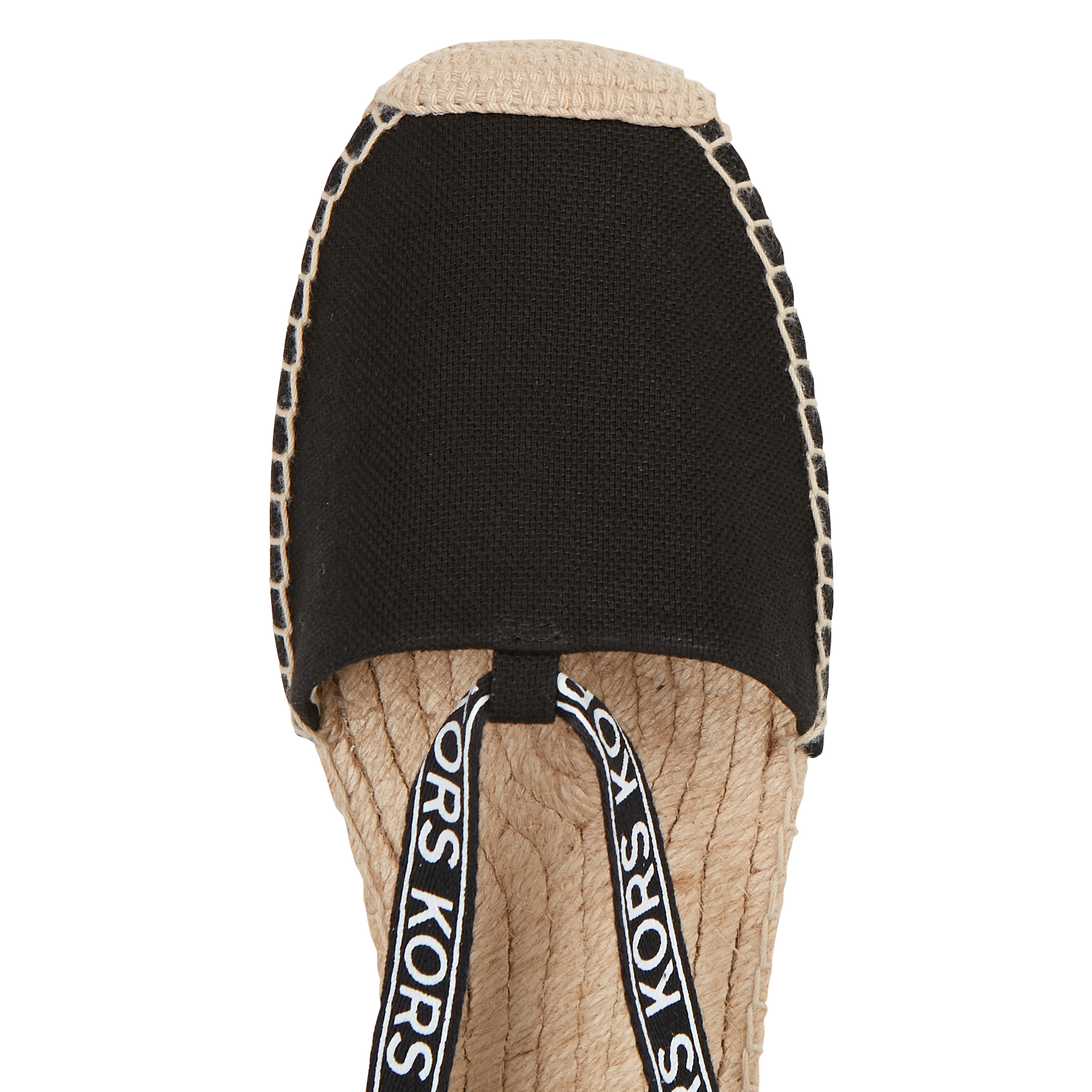 Espadrilles à lacets en lin mélangé | Noir
