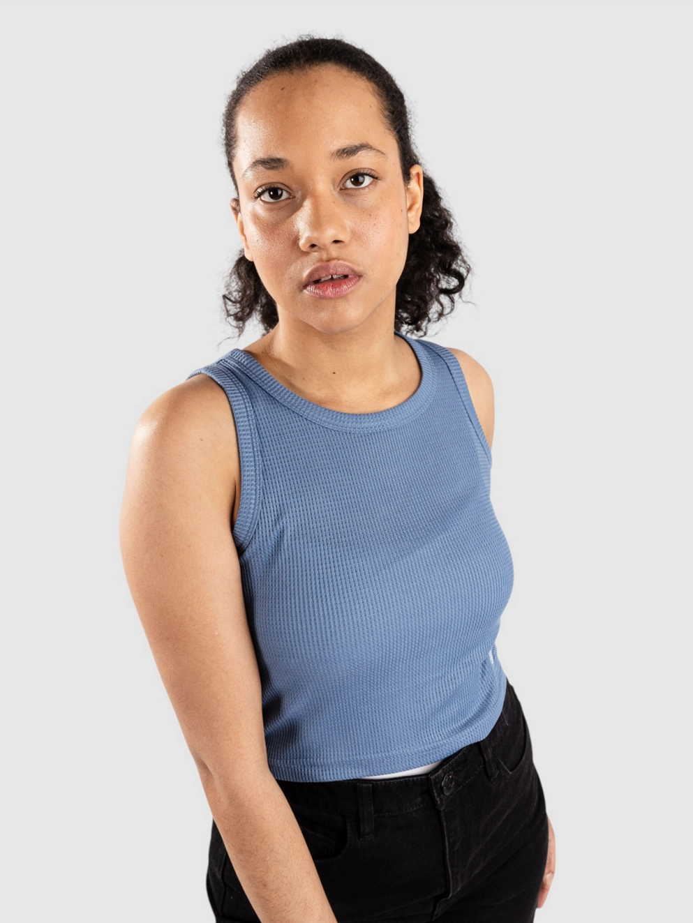 Blue Tomato Waffle Tank Top dark green