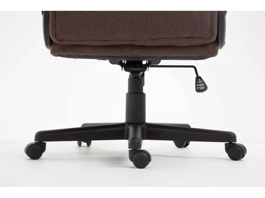 Chaise de bureau - Tissu & Blanc - Marron - XL Sparta