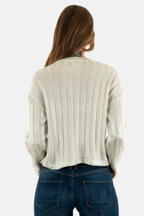 Pull hiver only kama cloud dancer silver foil