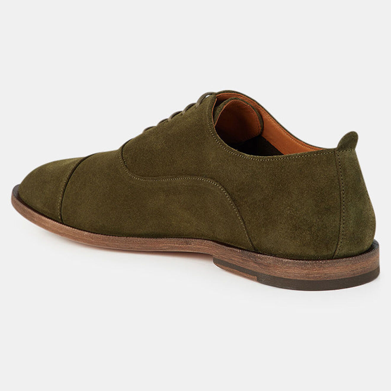 Anthology Richelieus en Velours de Cuir Perry vert marron