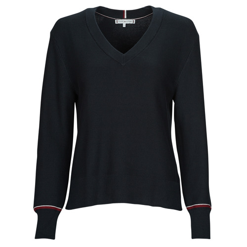 Tommy Hilfiger - GLOBAL STP V-NK SWEATER - Marine