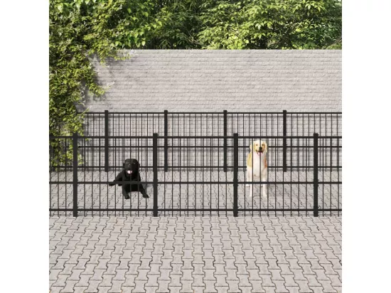 Chenil cage enclos pac noire 776 x 291 x 100 cm 02_0041817
