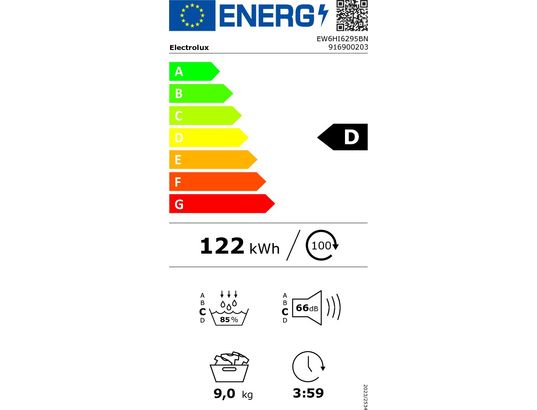 ELECTROLUX - Sèche-linge pompe à chaleur EW6HI6295BN