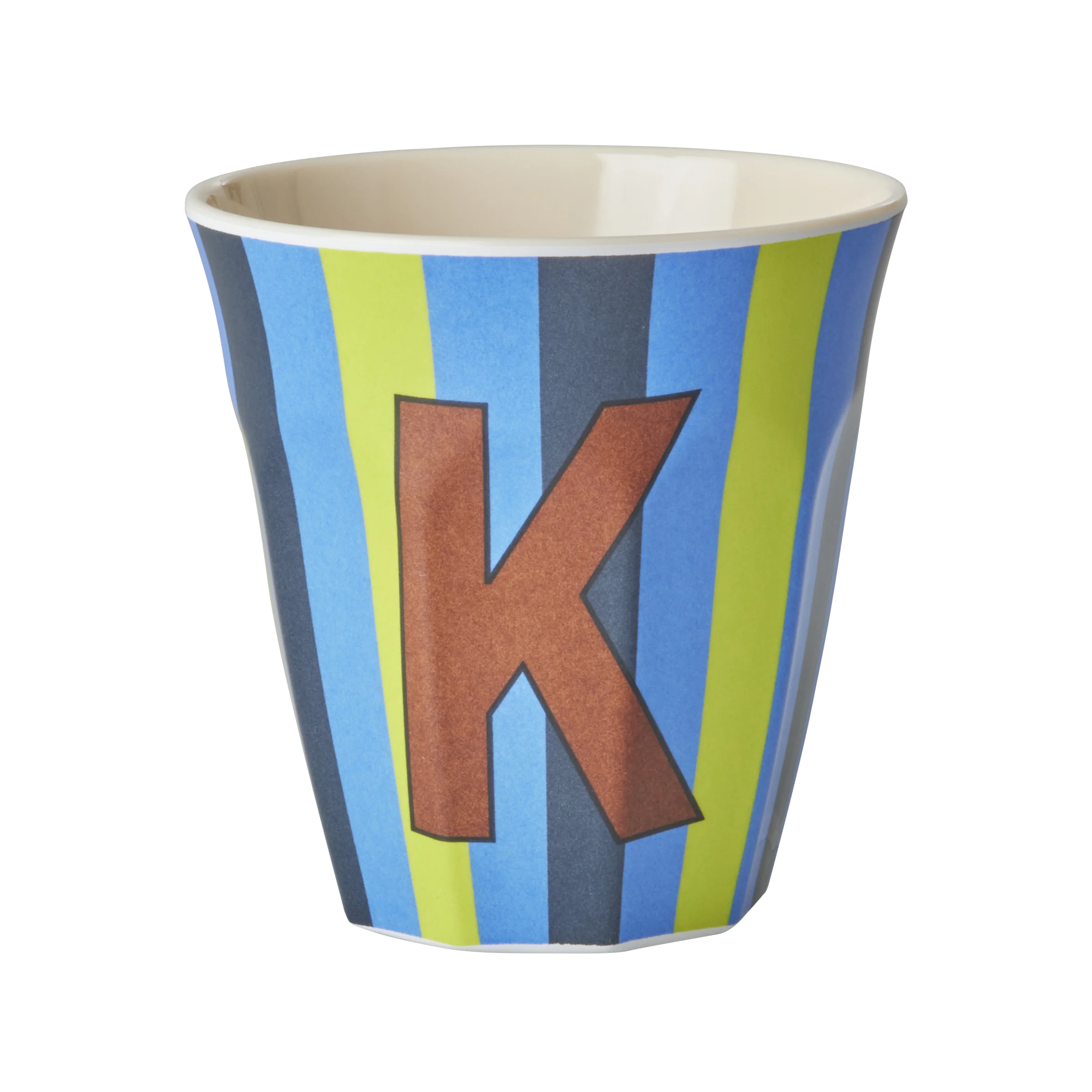 RICE  Melamine Alfabet kop, blå mix - 250 ml.