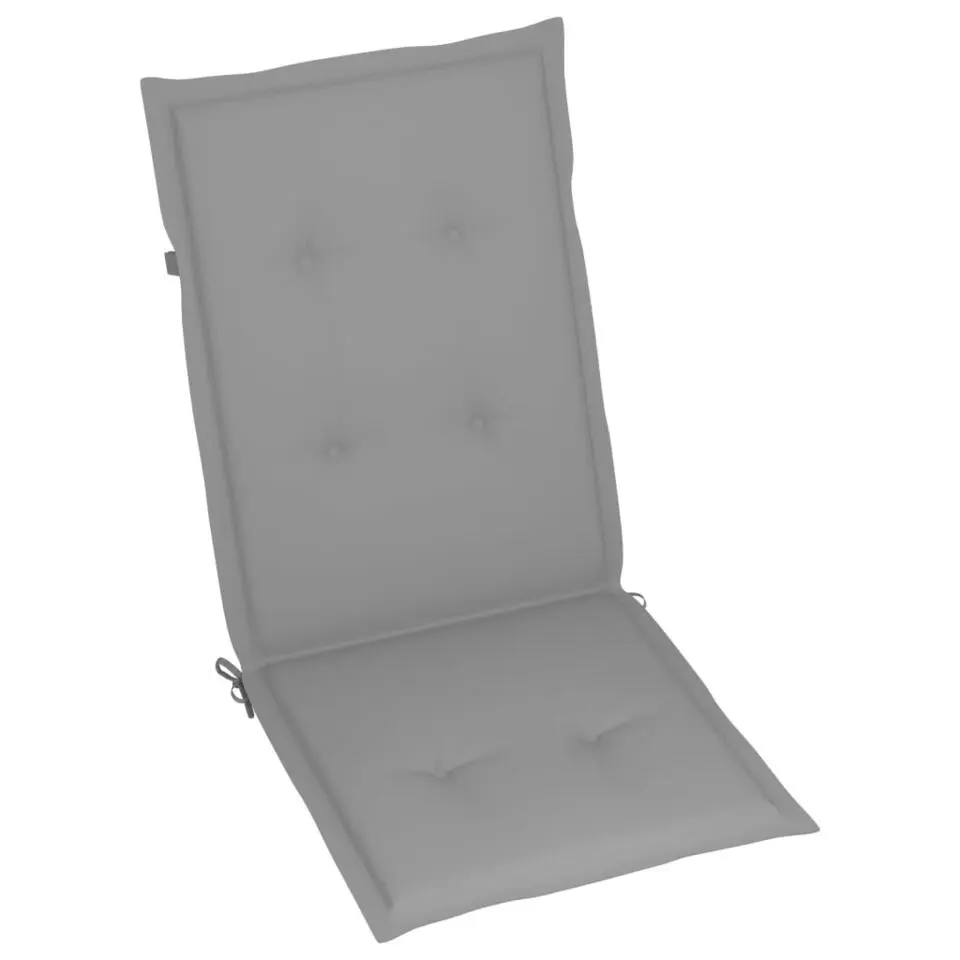 vidaXL - Verstelbare tuinstoelen met kussens - Grijs - Acaciahout - 2 stuks